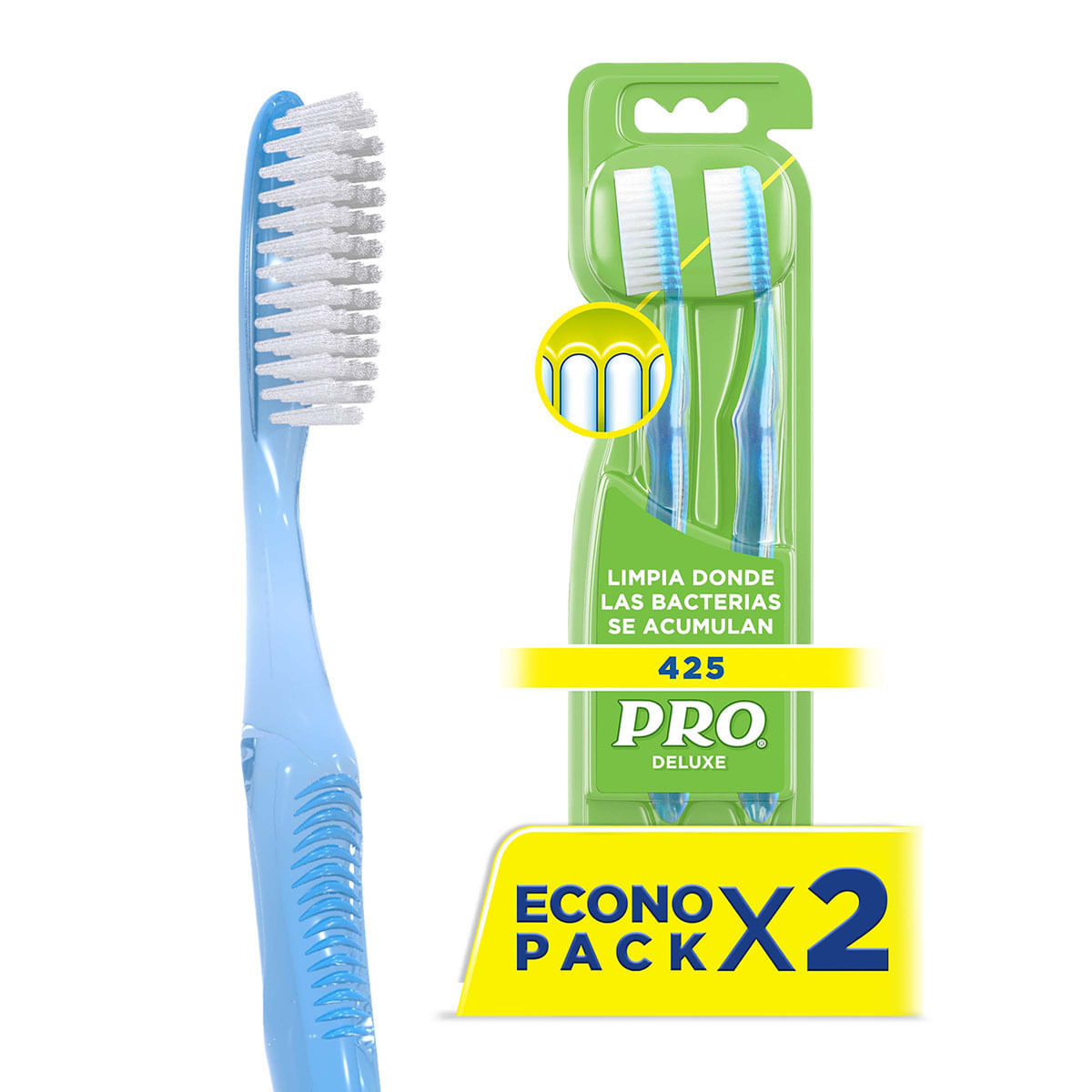 Cepillo Dental Oral-B Pro Deluxe 425 Medio Blister 2x1.