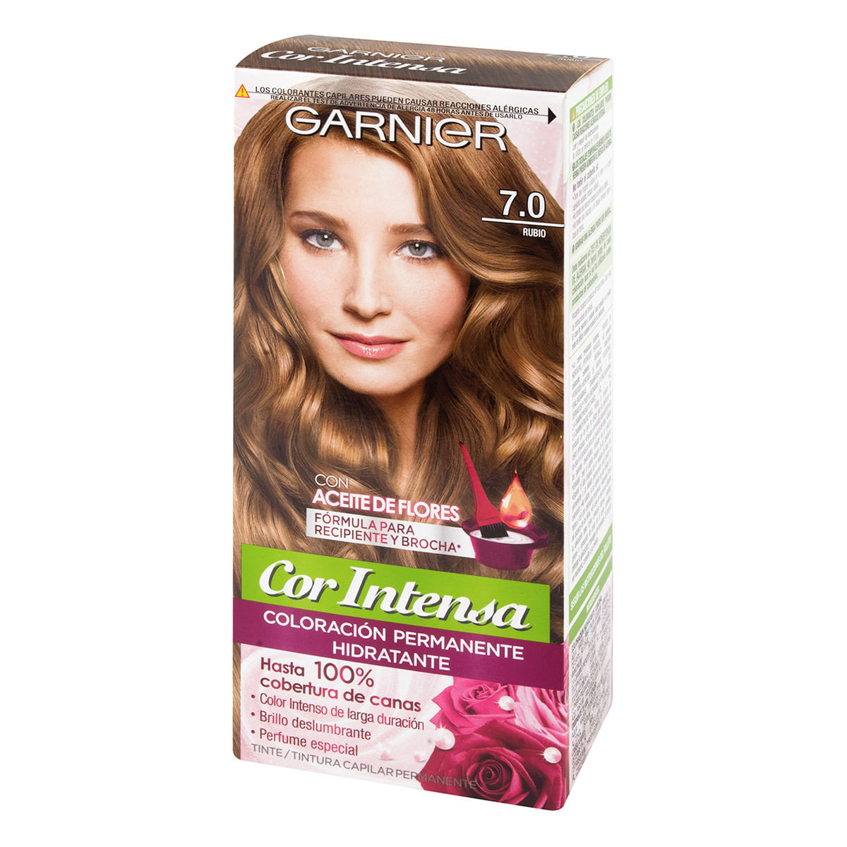 Tintura Capilar Permanente Garnier Cor Intensa 7.0 Rubio x 1 Caja.