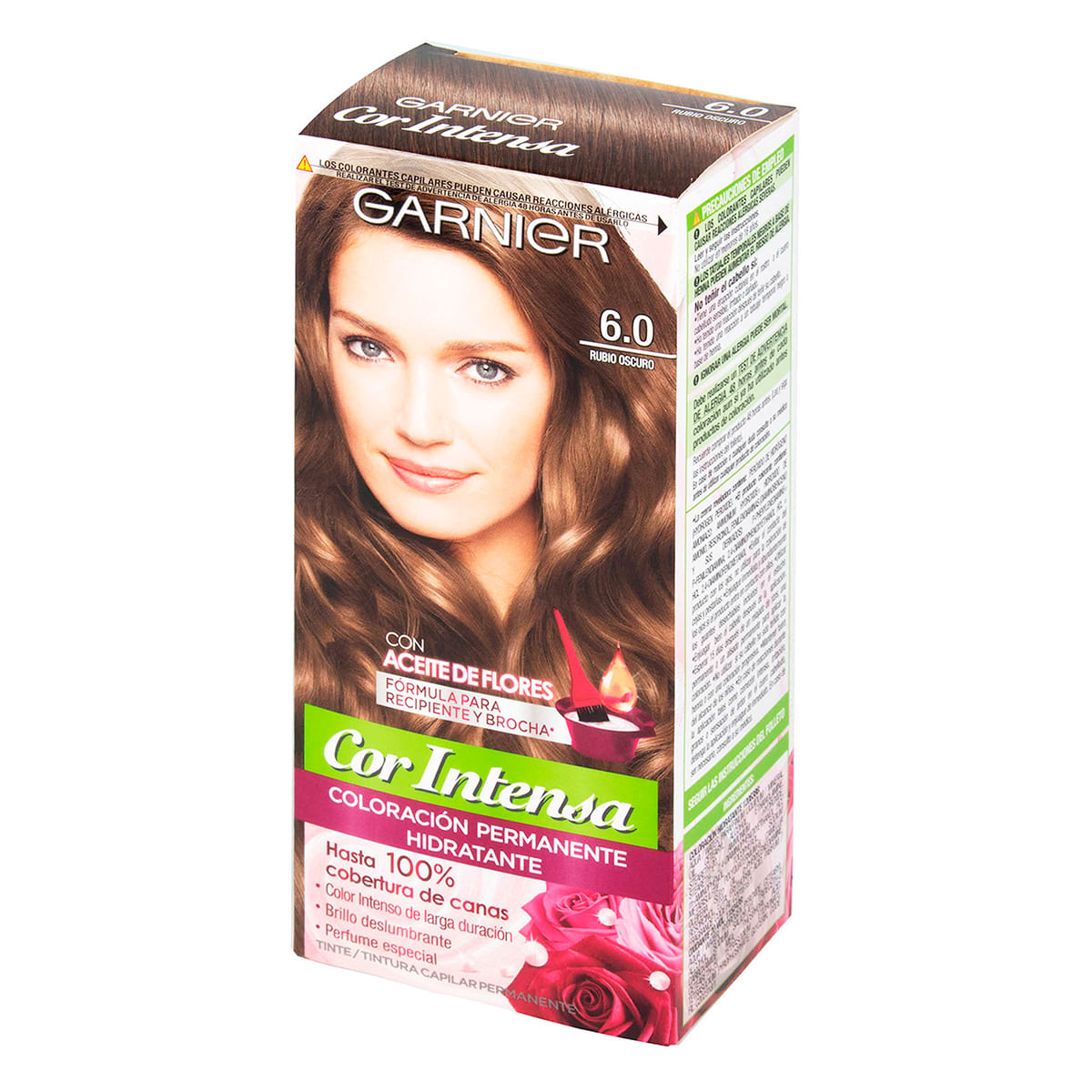 Tintura Capilar Permanente Garnier Cor Intensa 6.0 Rubio Oscuro x 1 Caja.