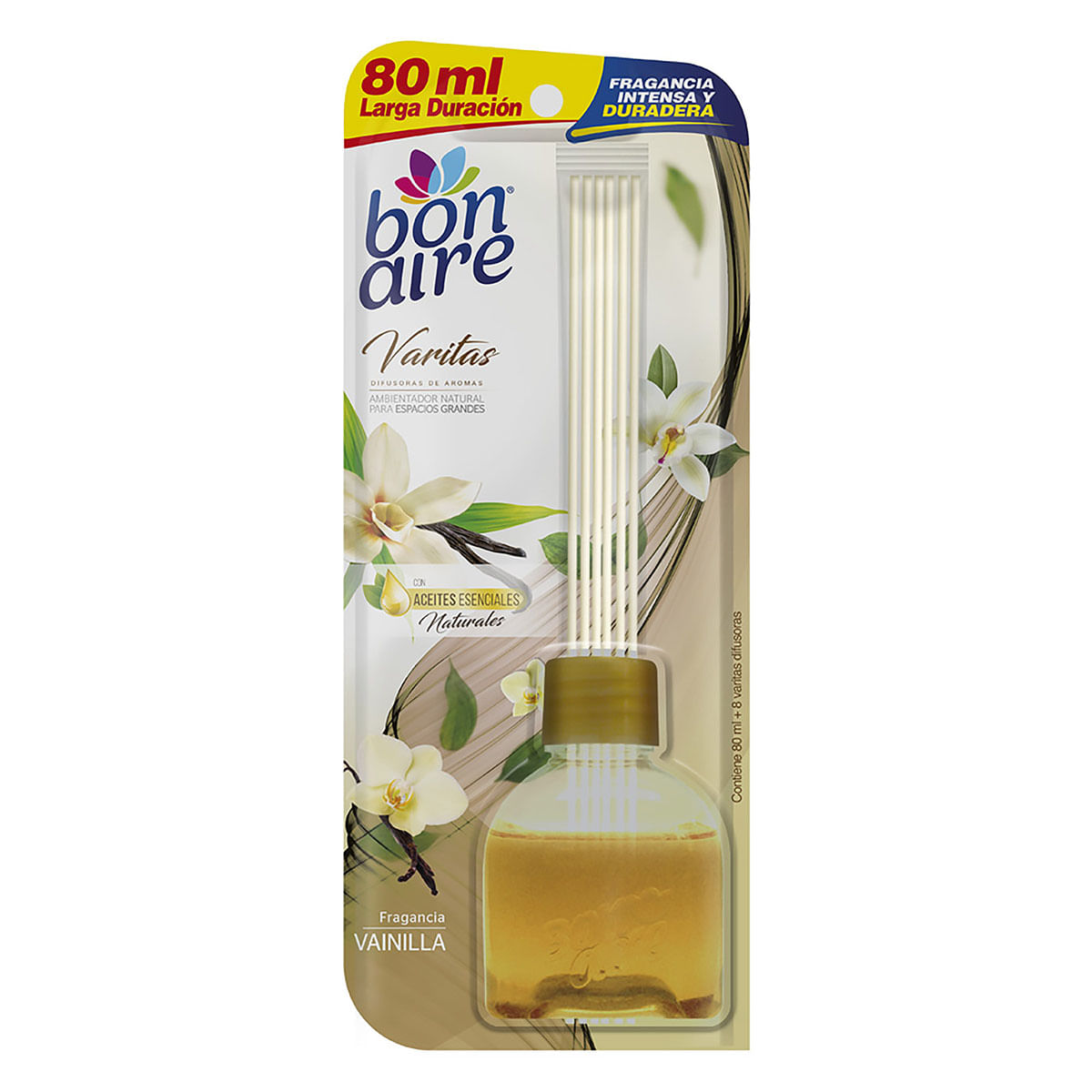 Ambientador Bonaire Varitas Vainilla Frasco x 80 mL.