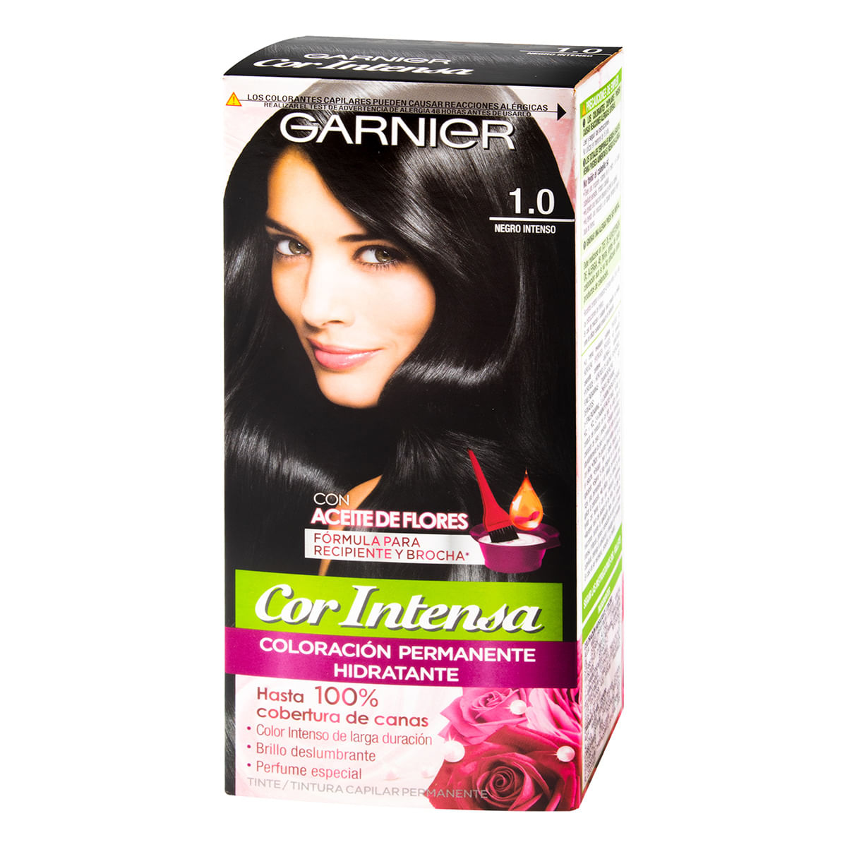 Tintura Capilar Permanente Garnier Cor Intensa 1.0 Negro Intenso x 1 Caja.