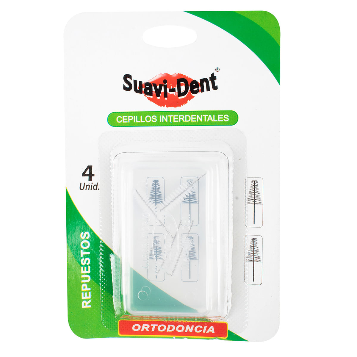 Repuesto Cepillo Interdental Suavi-Dent Blister x 4 Uds.