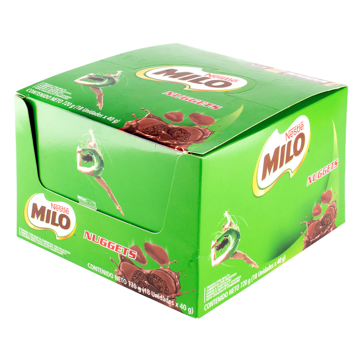Nuggets Milo Nestlé Con Chocolate Caja X 720 G X 18 Uds.