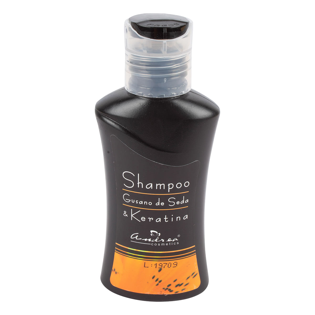 Shampoo Andrea Cosmetics Gusano de Seda & Keratina Frasco x 100 mL.