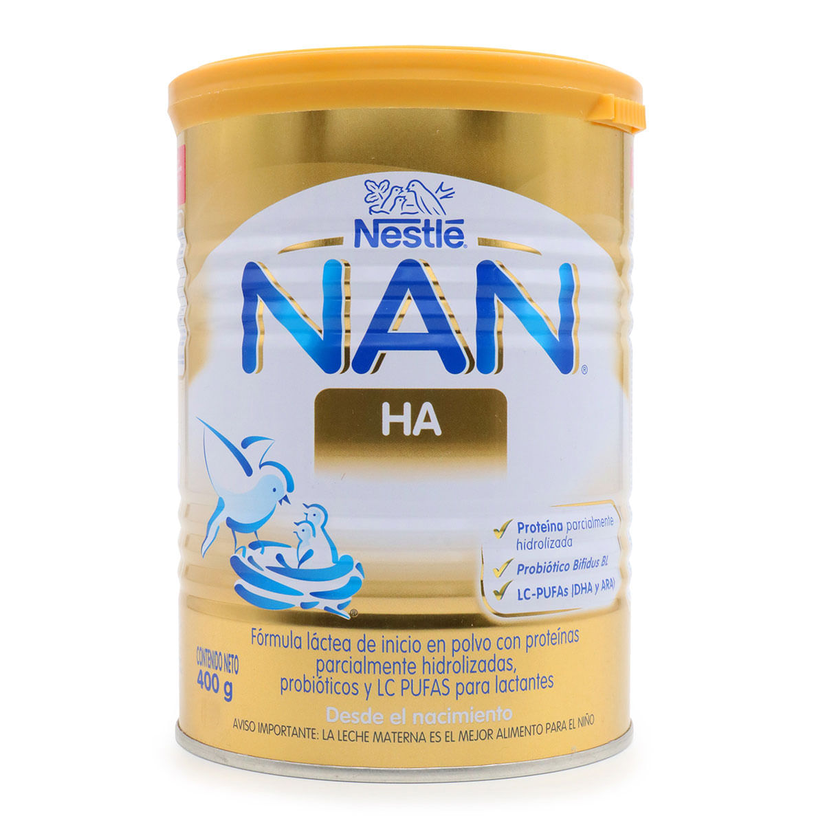 Fórmula Láctea NAN Nestlé HA Polvo Tarro x 400 g