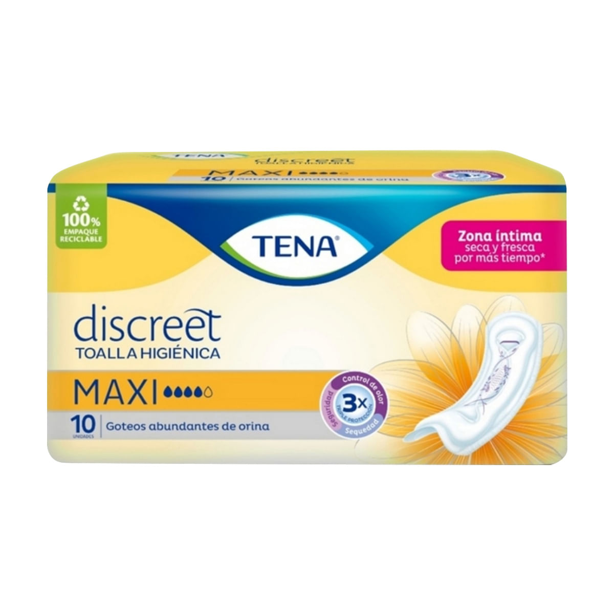 Toallas Higiénicas Tena Mujer Maxi Paquete X 10 Uds.