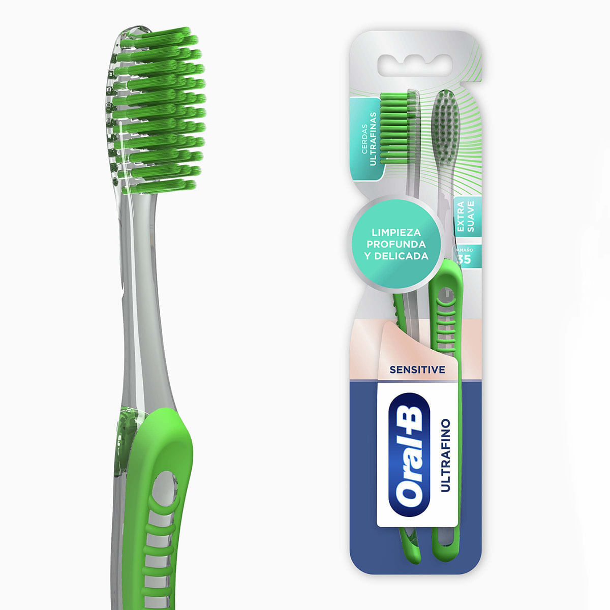 Cepillo Dental Oral-B Ultrafino Suave 2x1.