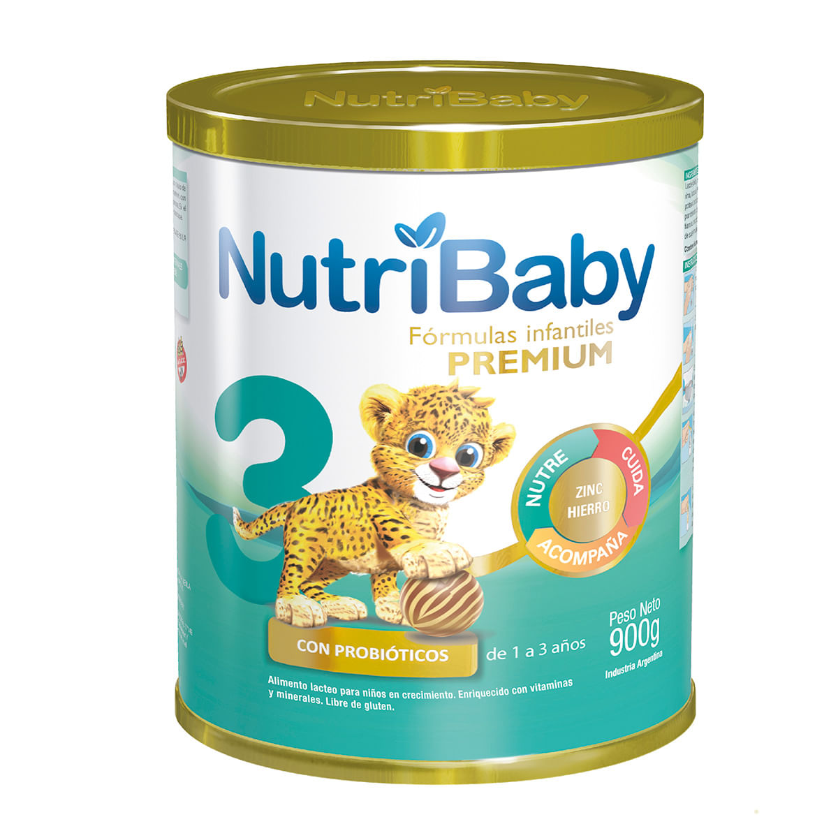Alimento Lácteo NutriBaby Premium 3 1-3 Años Polvo Tarro x 900 g