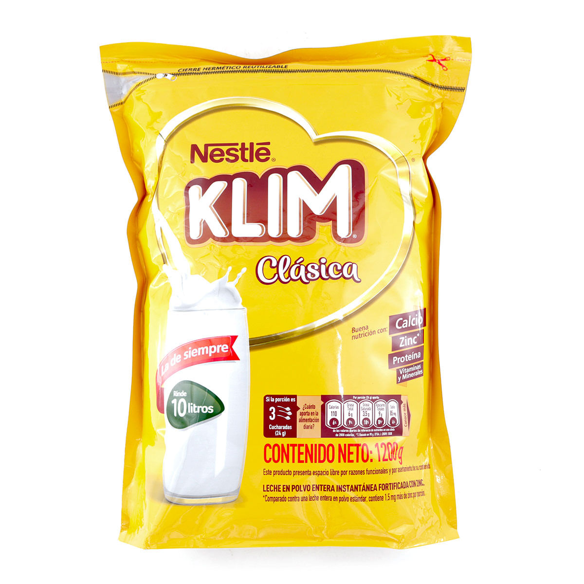 Leche Klim Nestlé Clásica Instantánea Fortificada Polvo Paquete x 1200 g