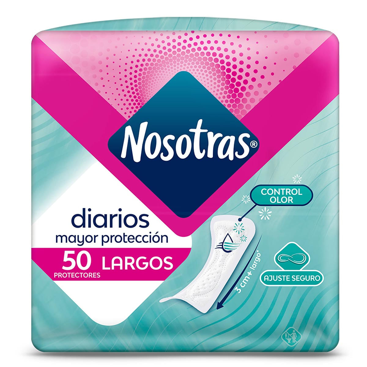 Protectores Nosotras Diarios Largos Paquete X 50 Uds.