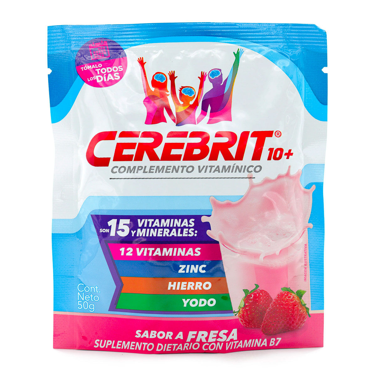 Suplemento Dietario Cerebrit 10+ Fresa Doypack x 50 g