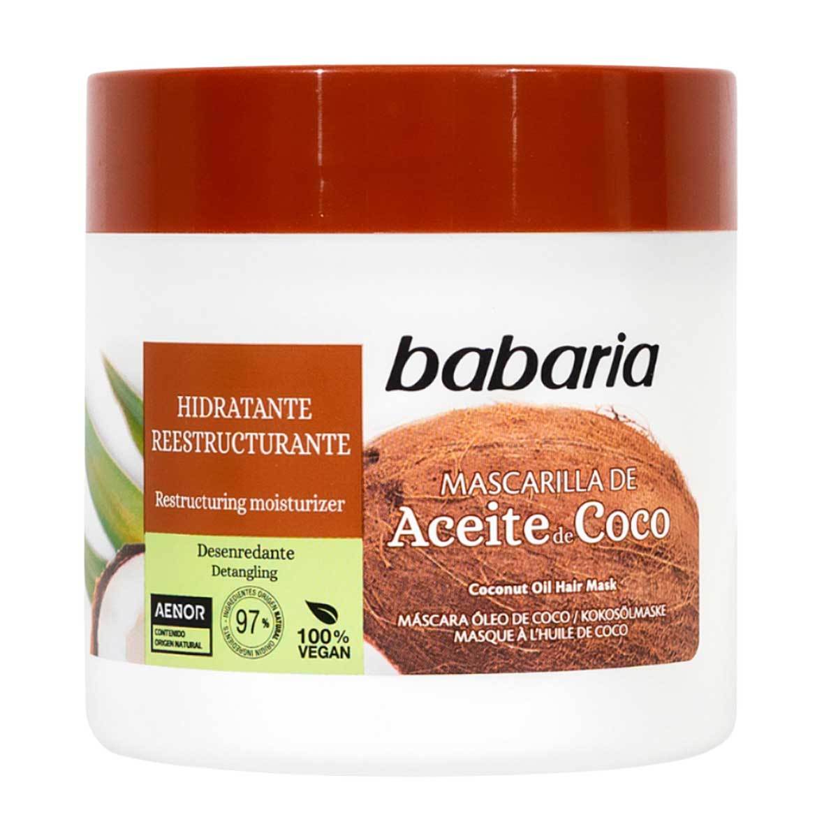 Mascarilla Capilar Babaria Aceite de Coco Frasco x 400 mL