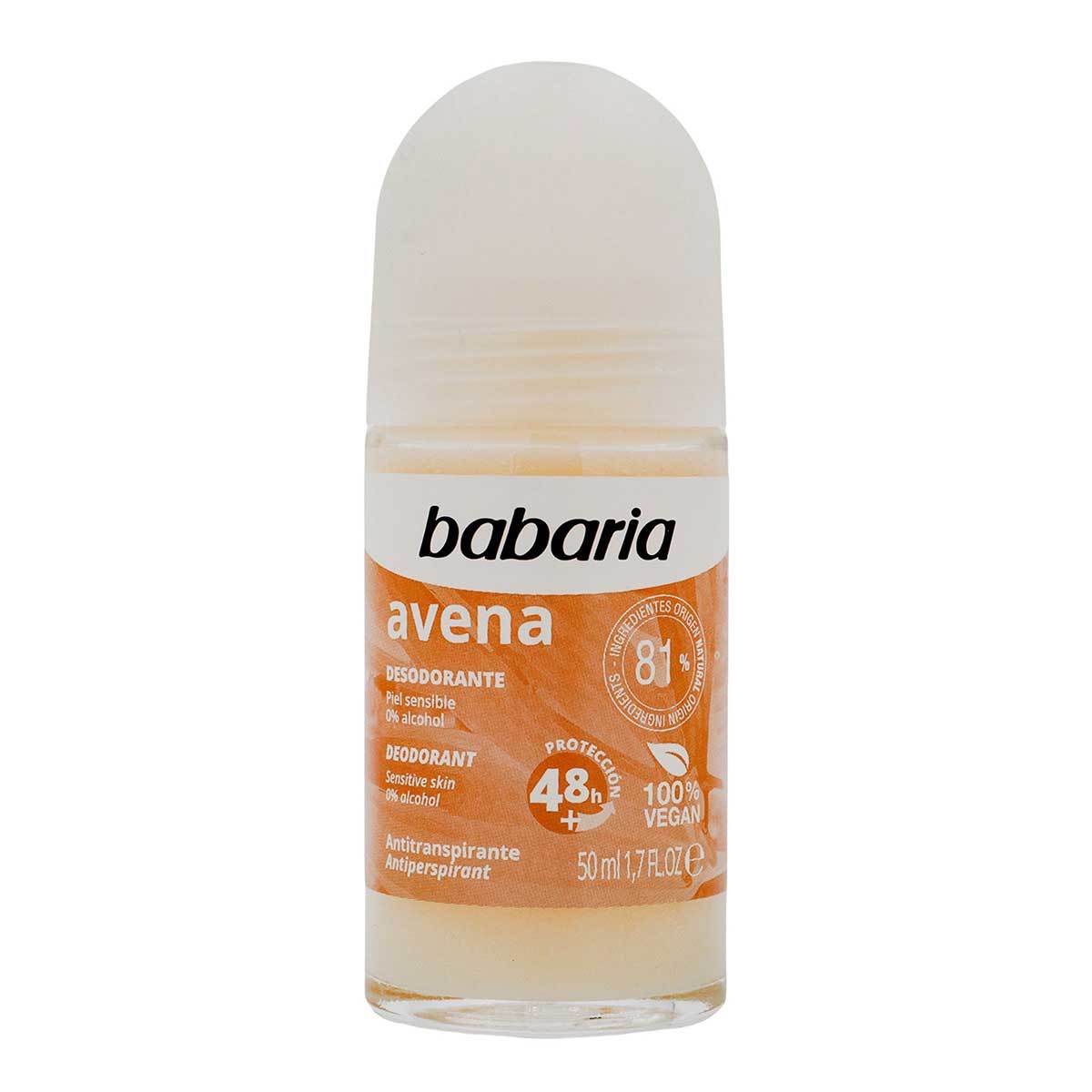 Desodorante Babaria Avena Roll-On Vidrio x 50 mL