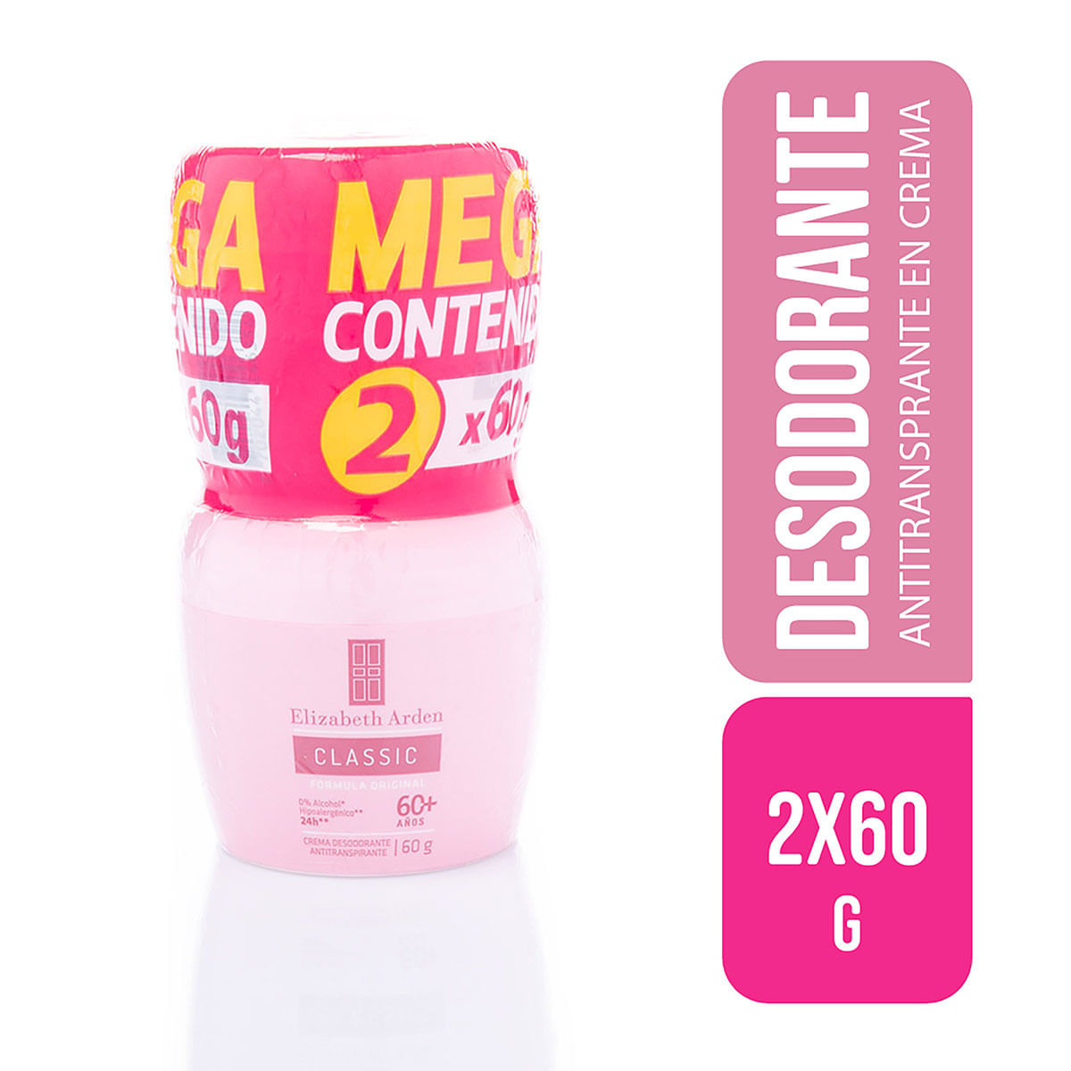 Desodorante Elizabeth Arden Classic Crema Frasco X 60 G X 2 Uds Mega Contenido.