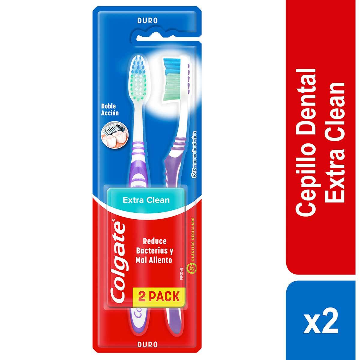 Cepillo Dental Colgate Extra Clean Duro Blister x 2 Uds Precio Especial