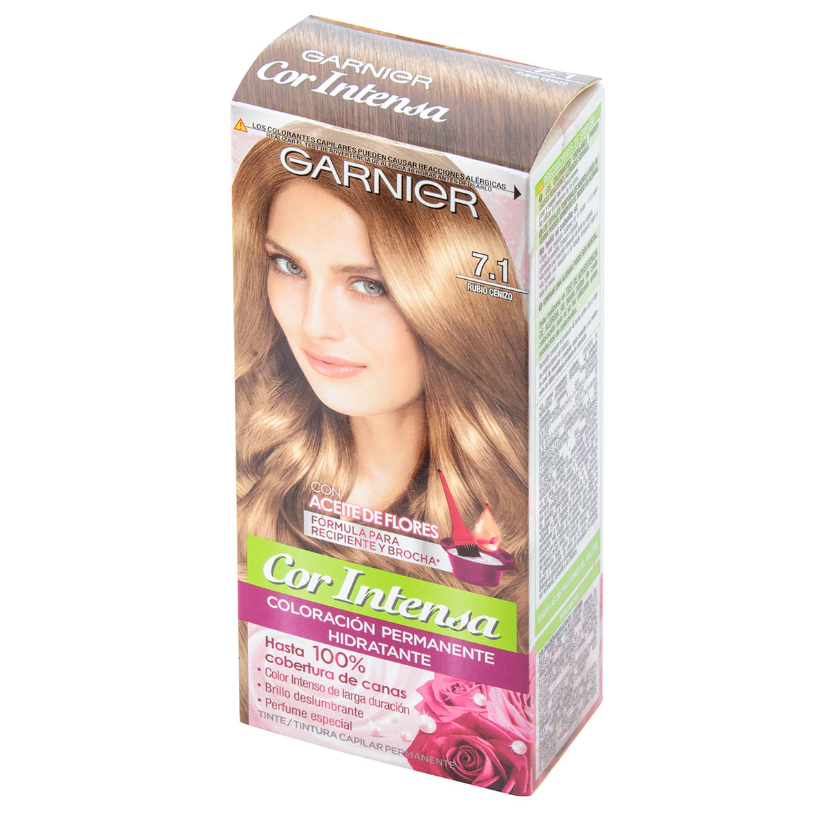 Tintura Capilar Permanente Garnier Cor Intensa 7.1 Rubio Cenizo x 1 Caja.