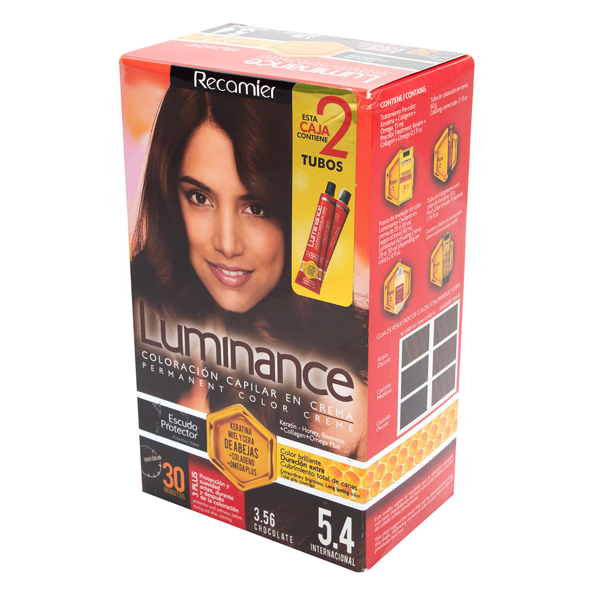 Tinte Permanente Luminance 3 Plus 3.56 Chocolate 2 Tubos X Caja.