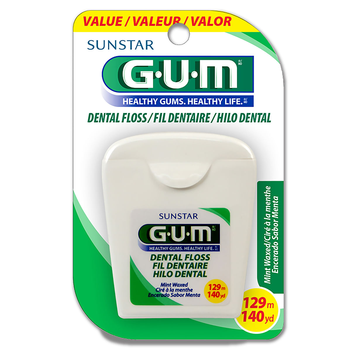Hilo Dental Gum Sunstar Menta Blister x 129 m.