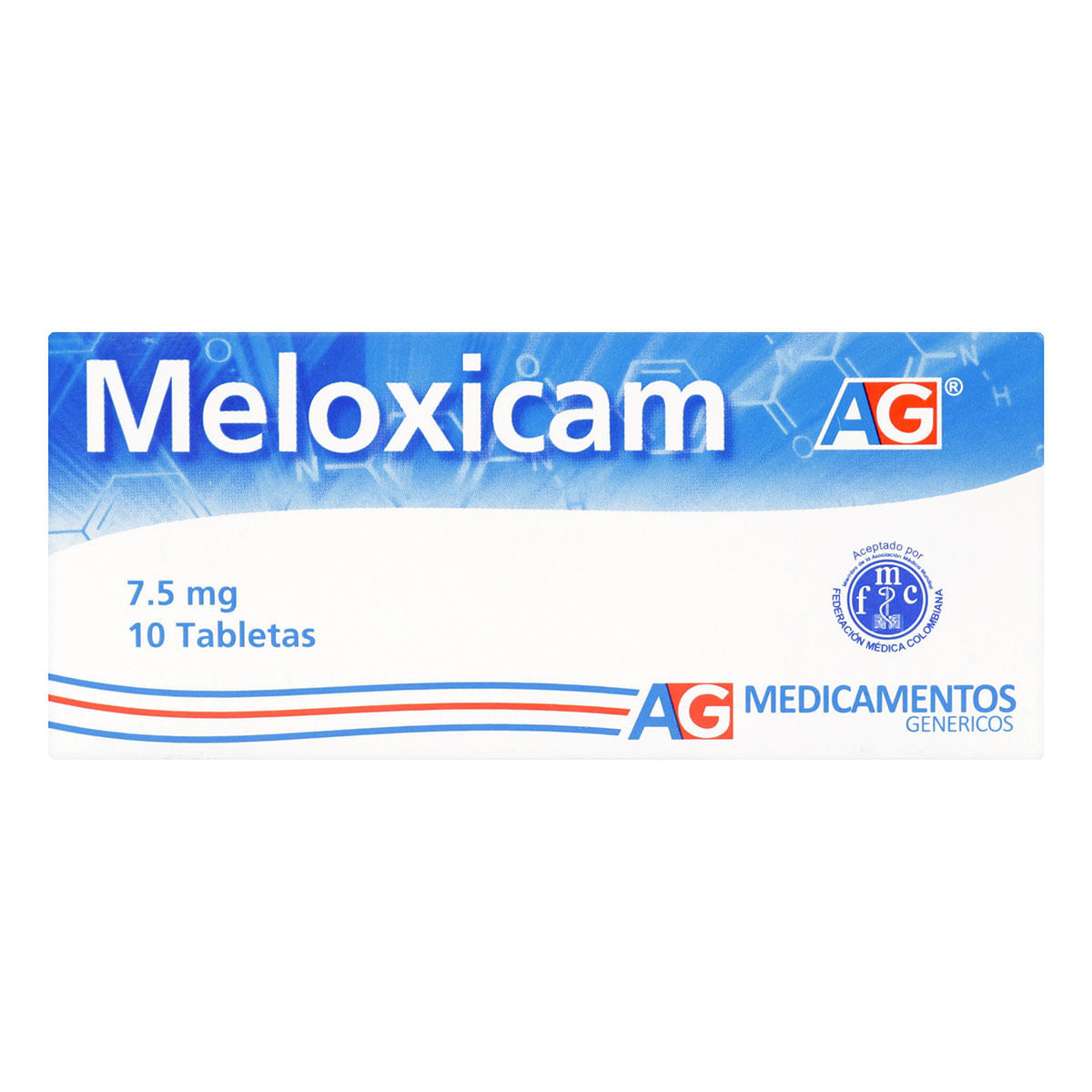 Meloxicam 7.5 Mg Ag Caja X 10 Tabletas.