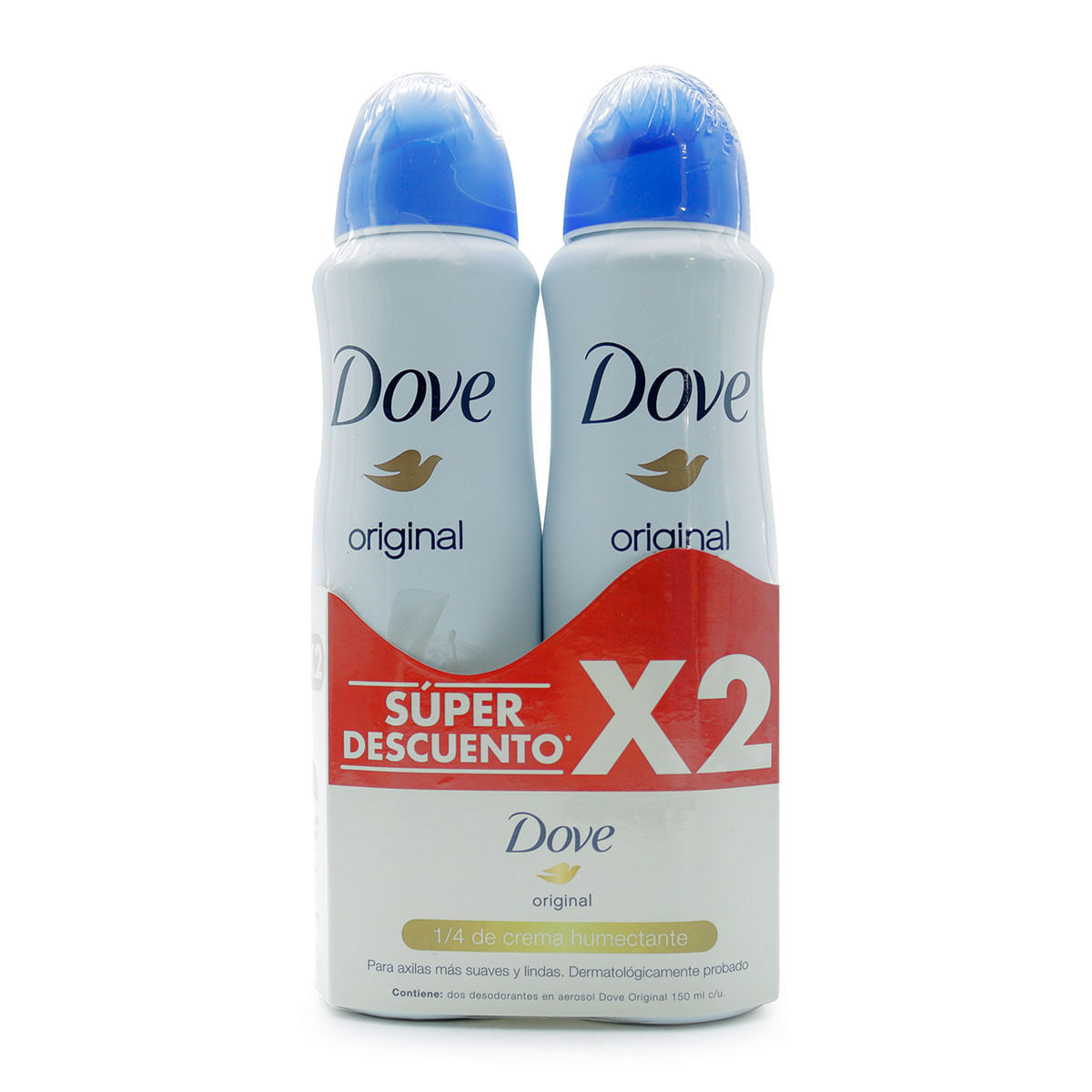 Desodorante Dove Mujer Original Aerosol x 100 g x 2 Uds Súper Oferta