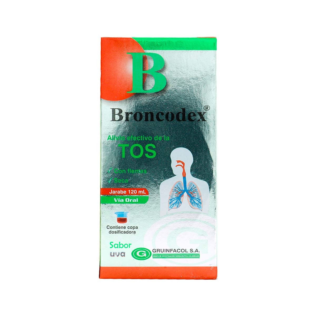 Jarabe Broncodex Gruinfacol Frasco x 120 mL