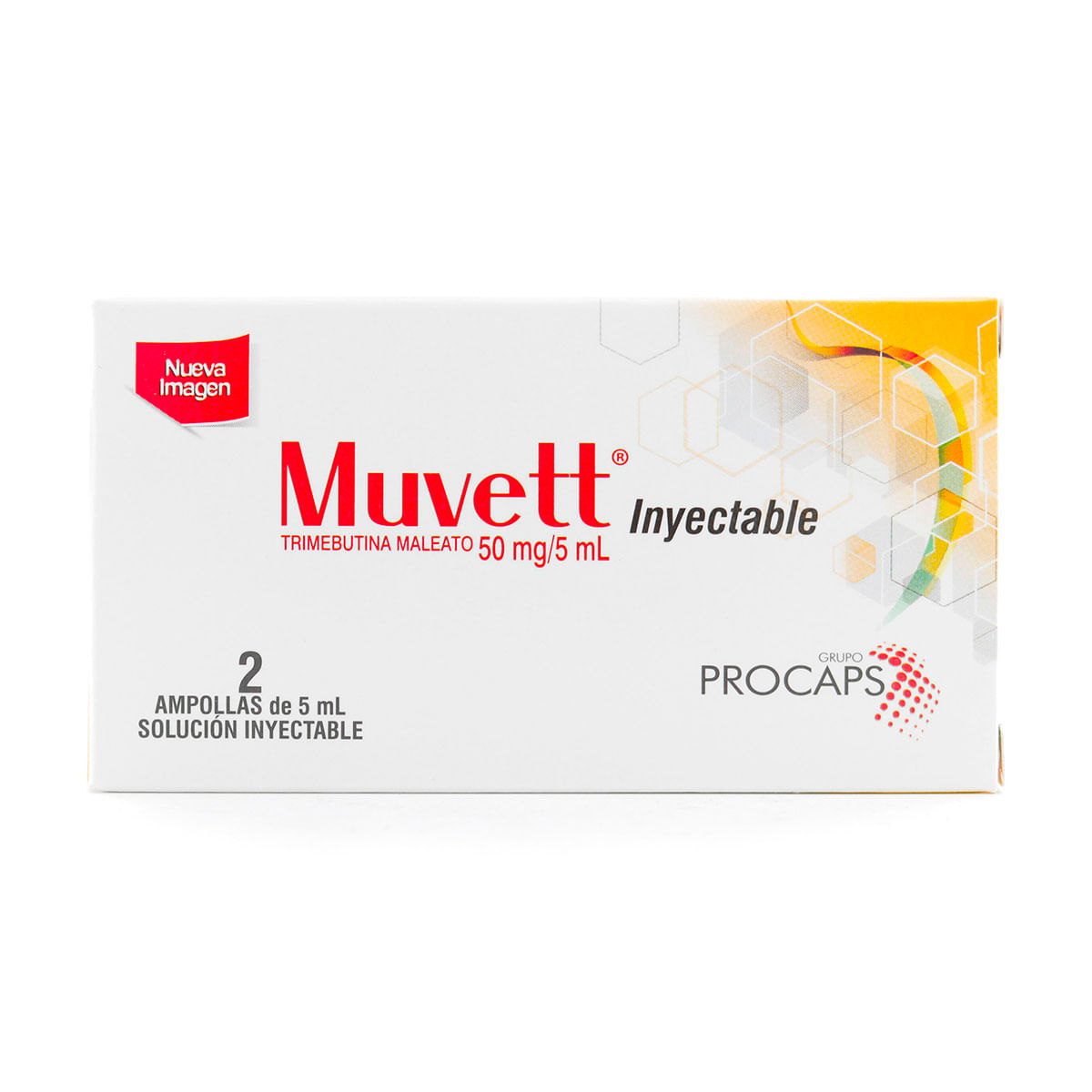 Solución Inyectable Muvett 50 Mg/5 mL Procaps Caja x 2 Ampollas