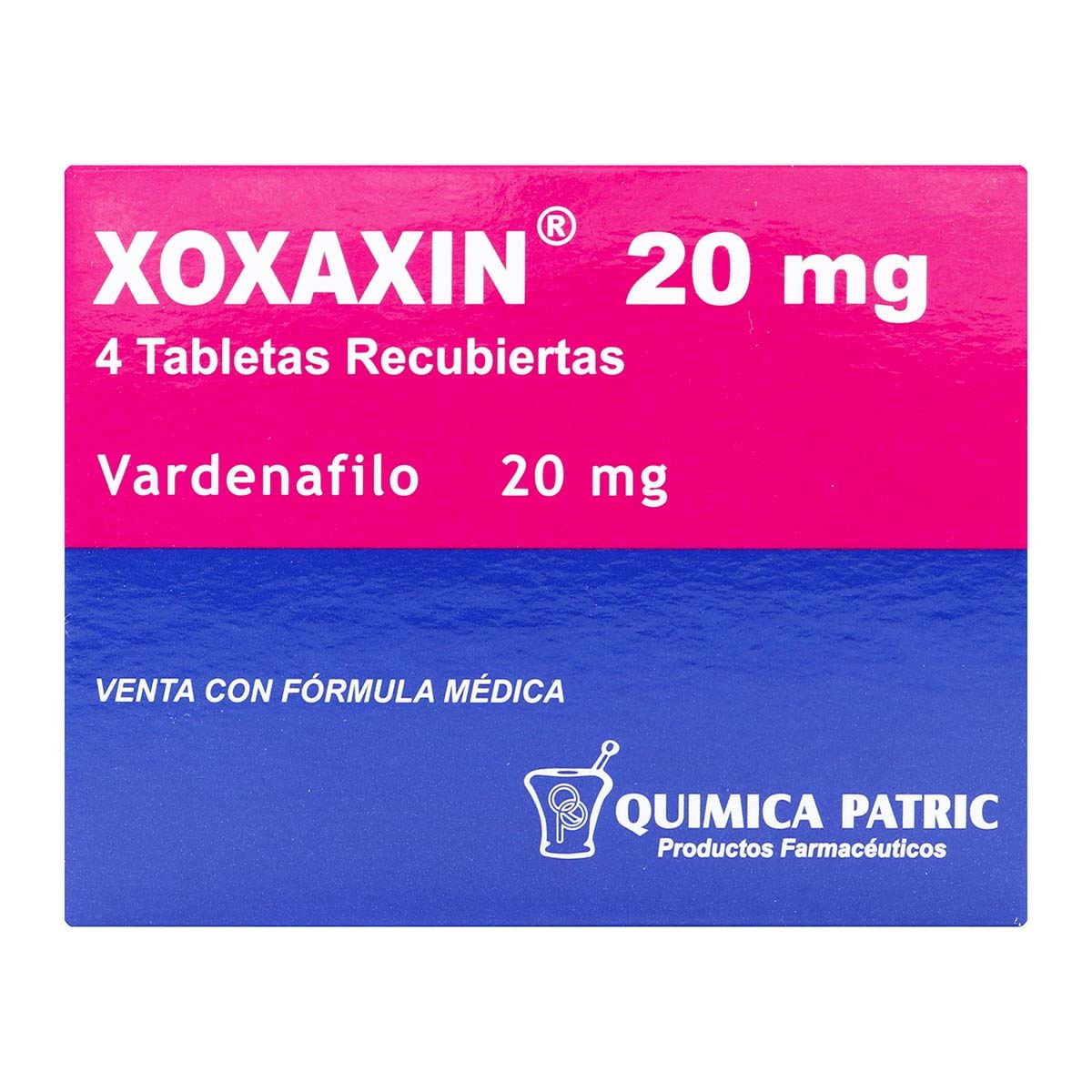 Xoxaxin 20 Mg Química Patric Caja x 4 Tabletas Recubiertas