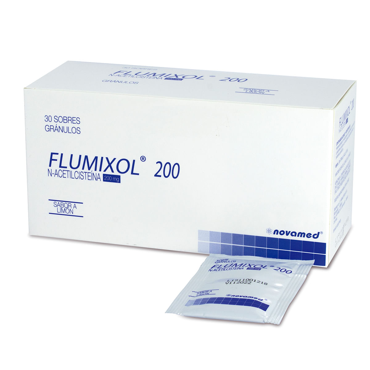 Flumixol 200 Mg Novamed Limón Caja x 30 Sobres