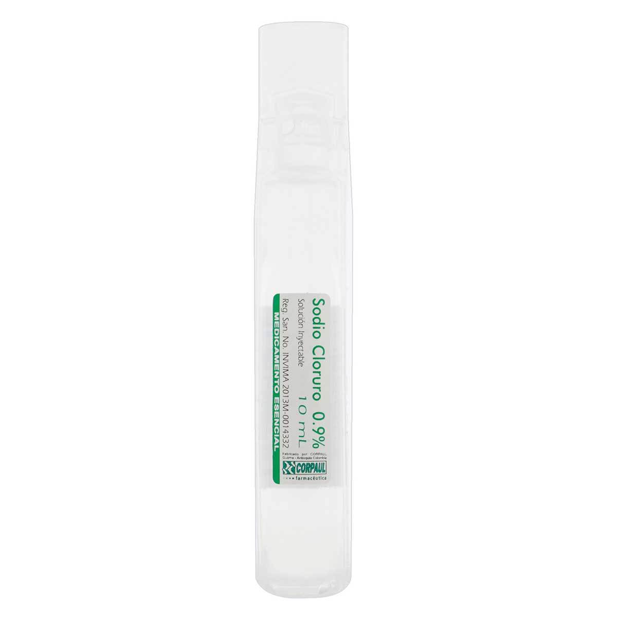 Solución Inyectable Sodio Cloruro 0.9% Corpaul 10 mL x 50 Ampollas