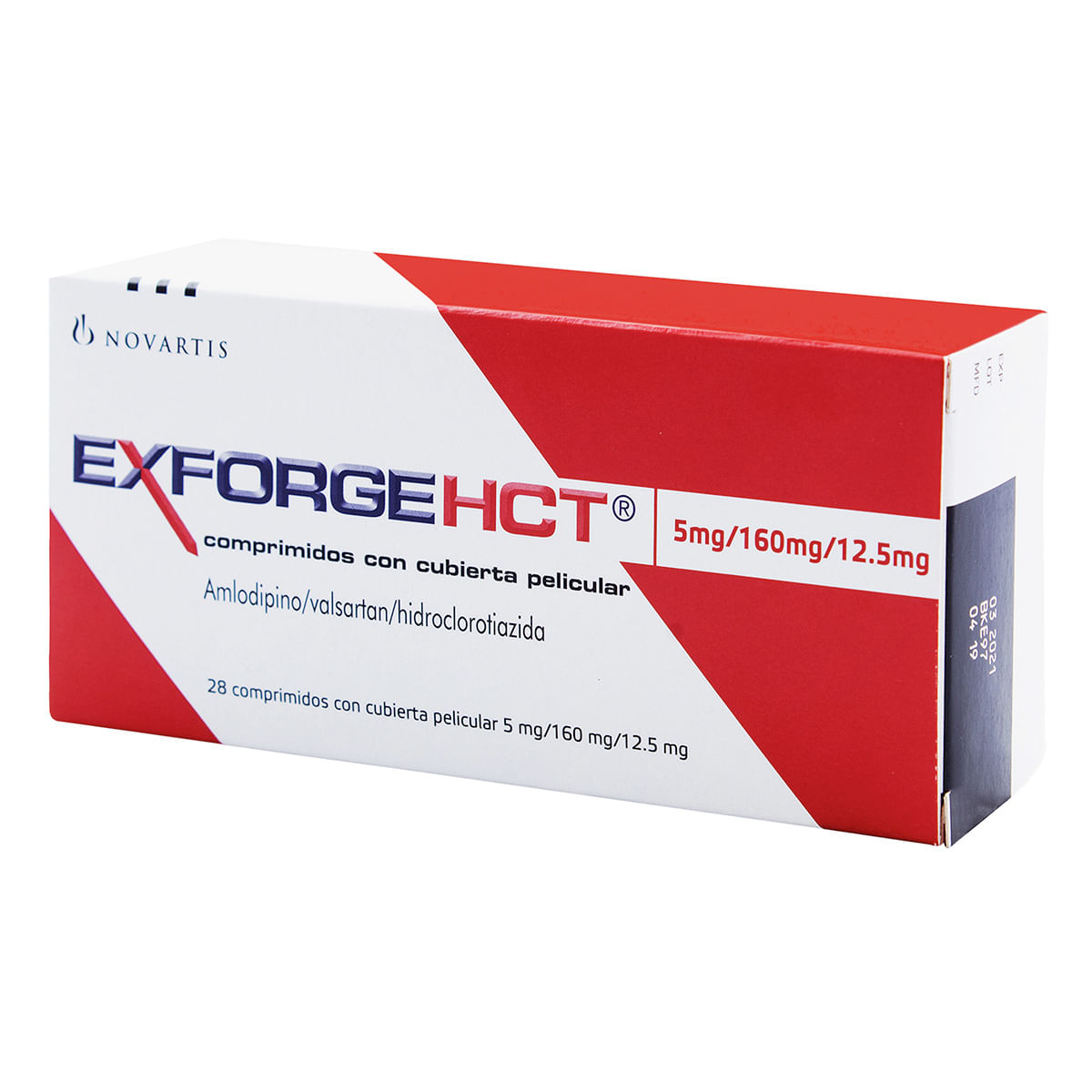 Exforge HCT 5 Mg/160 Mg/12.5 Mg Novartis Caja x 28 Comprimidos