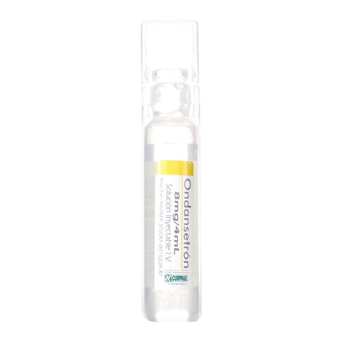 Ondansetrón 8Mg/4mL Solución Inyectable x 3 Ampolletas 4 mL