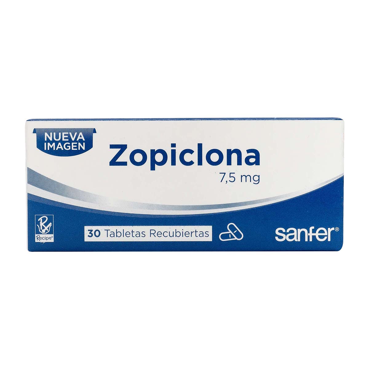 Zopiclona 7.5 Mg Recipe Caja x 30 Tabletas Recubiertas