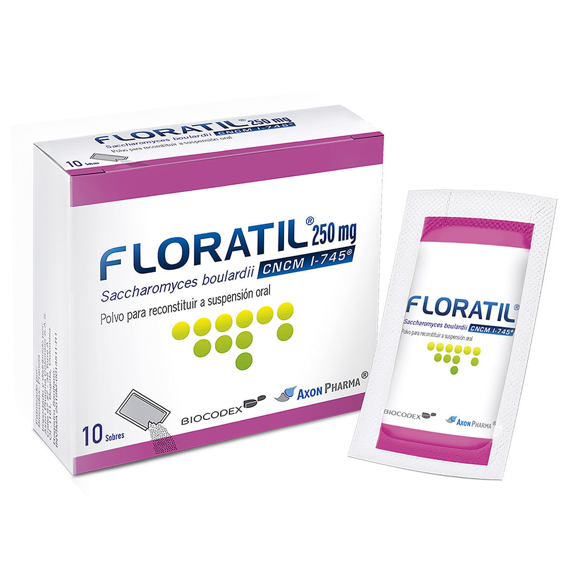 Probiótico Floratil 250 Mg Axon Pharma Caja x 10 Sobres