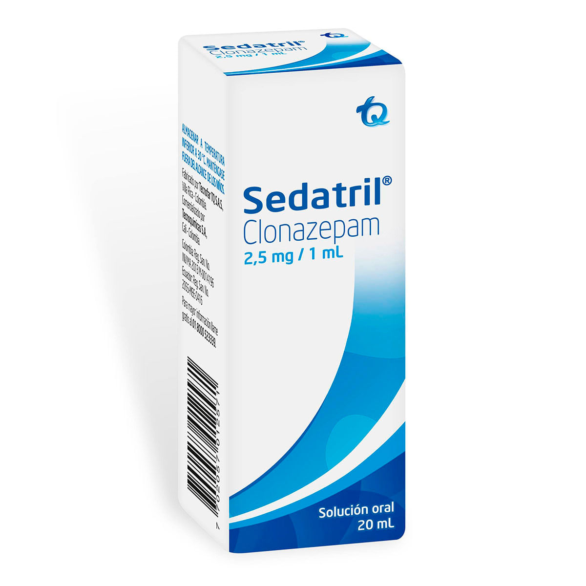 Solución Oral en Gotas Sedatril 2-5 mg / 1 mL Tecnoquímicas Caja x 20 Mililitros