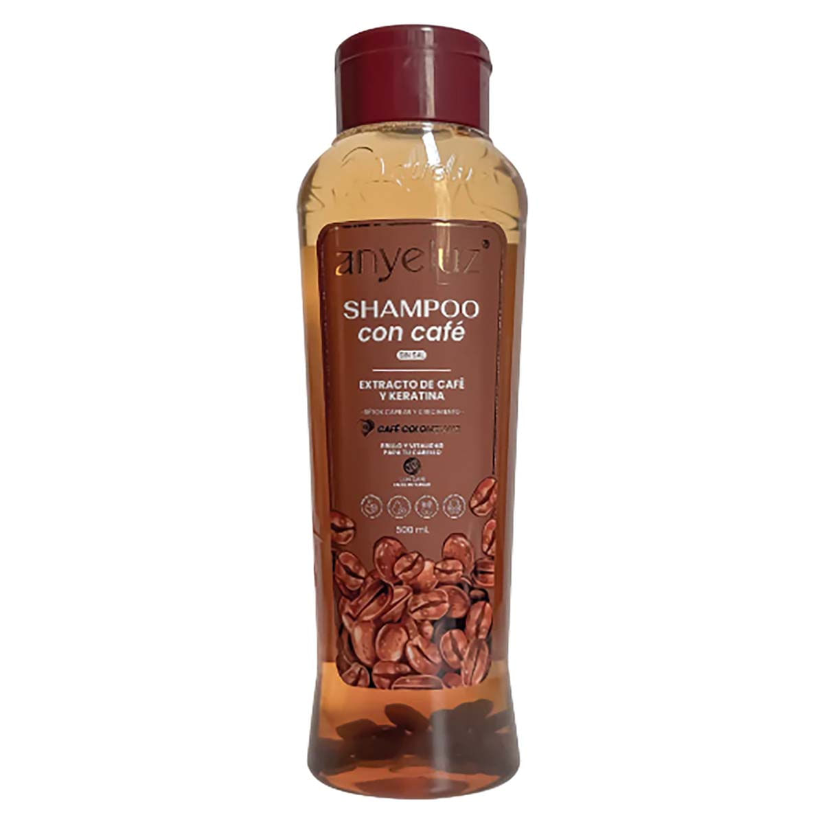 Shampoo Con Café Anyeluz Frasco x 500 mL