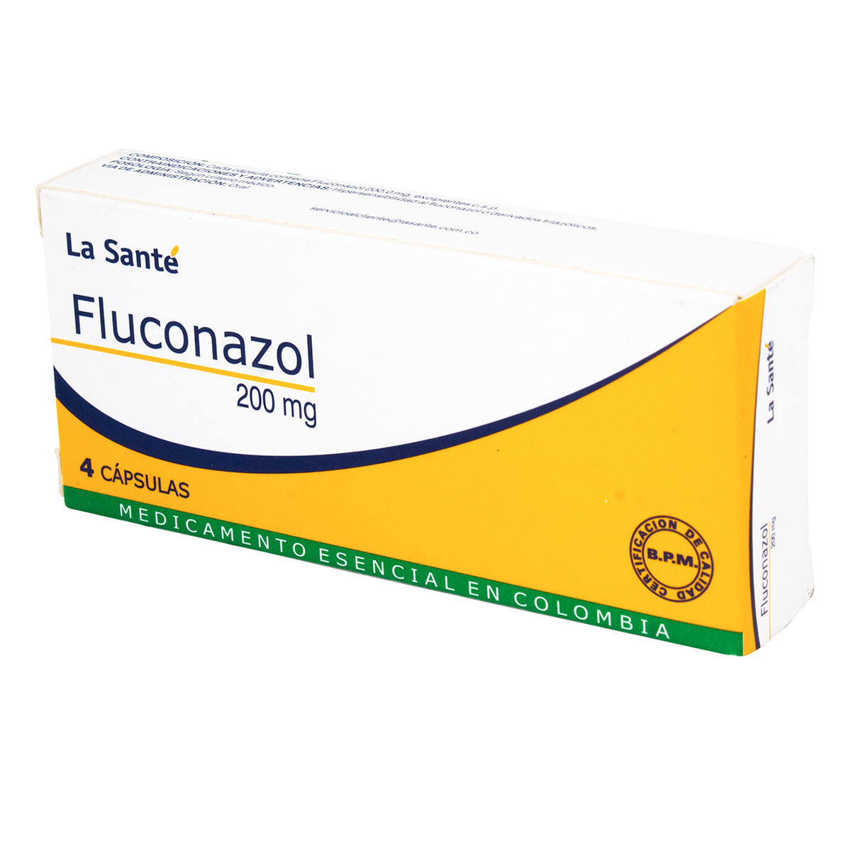 Fluconazol 200 Mg La Santé Caja X 4 Cápsulas.