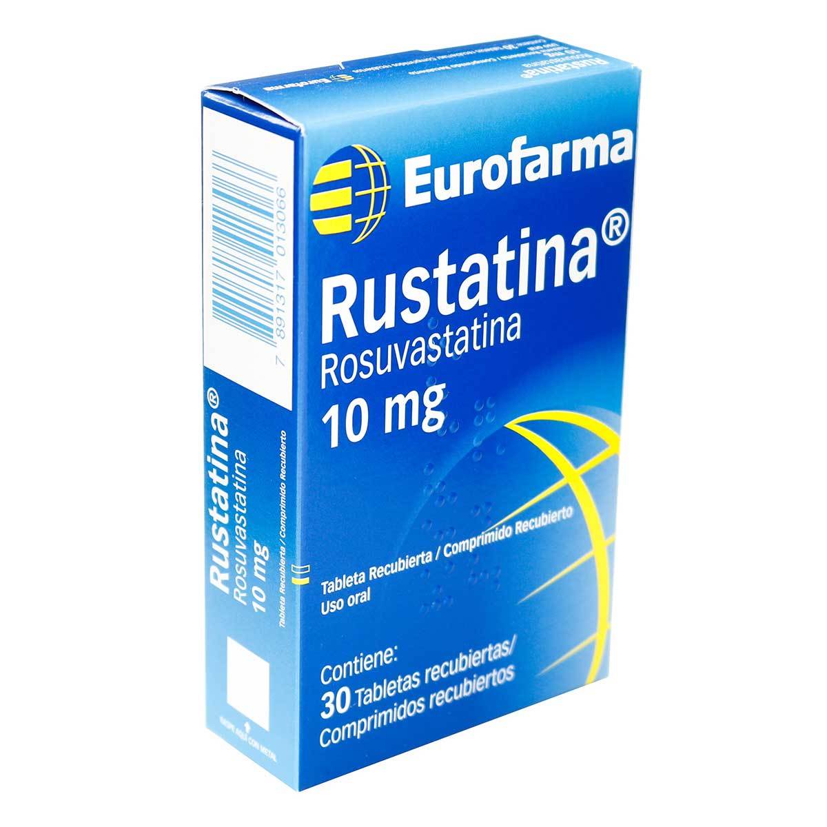 Rustatina 10 Mg Eurofarma Caja X 30 Tabletas Recubiertas