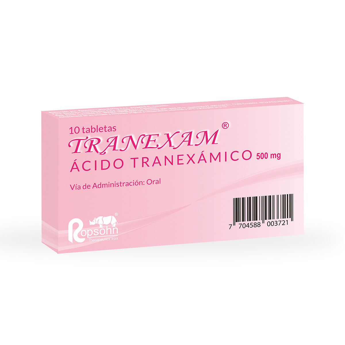 Tranexan 500 Mg Ropsohn Caja X 10 Tabletas.