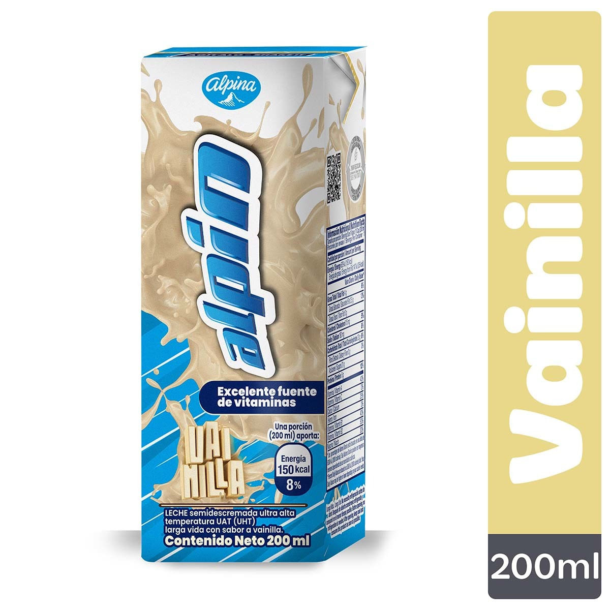 Leche Entera Alpina Alpin Vainilla Caja x 200 mL