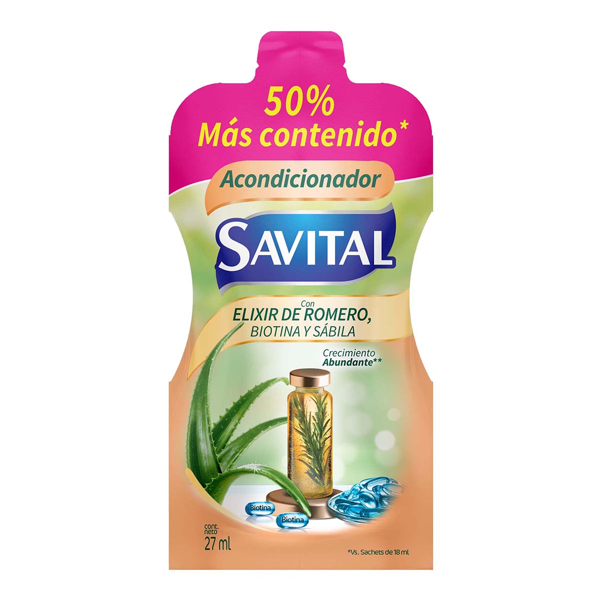 Acondicionador Elixir de Romero Savital Sachet x 27 mL