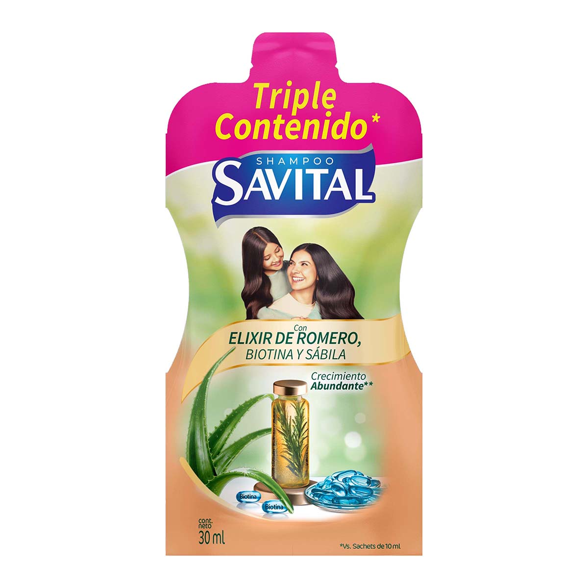 Shampoo Elixir de Romero Savital Sachet x 30 mL