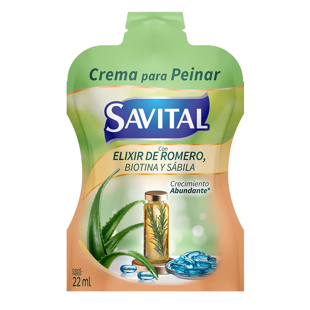Crema para Peinar Elixir de Romero Savital Sachet x 22 mL
