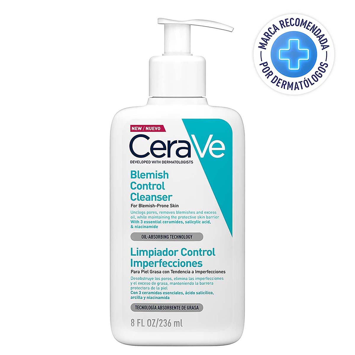 Limpiador Cerave Control Imperfecciones Frasco x 236 mL