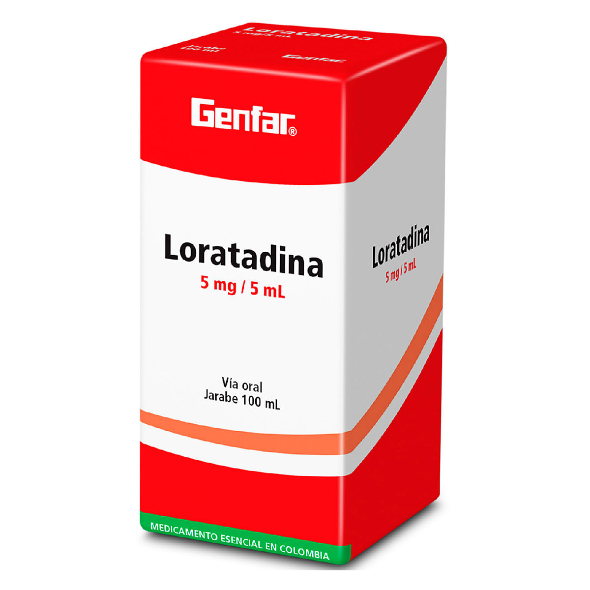 Jarabe Loratadina 5 Mg/5 Ml Genfar Frasco X 100 Ml.