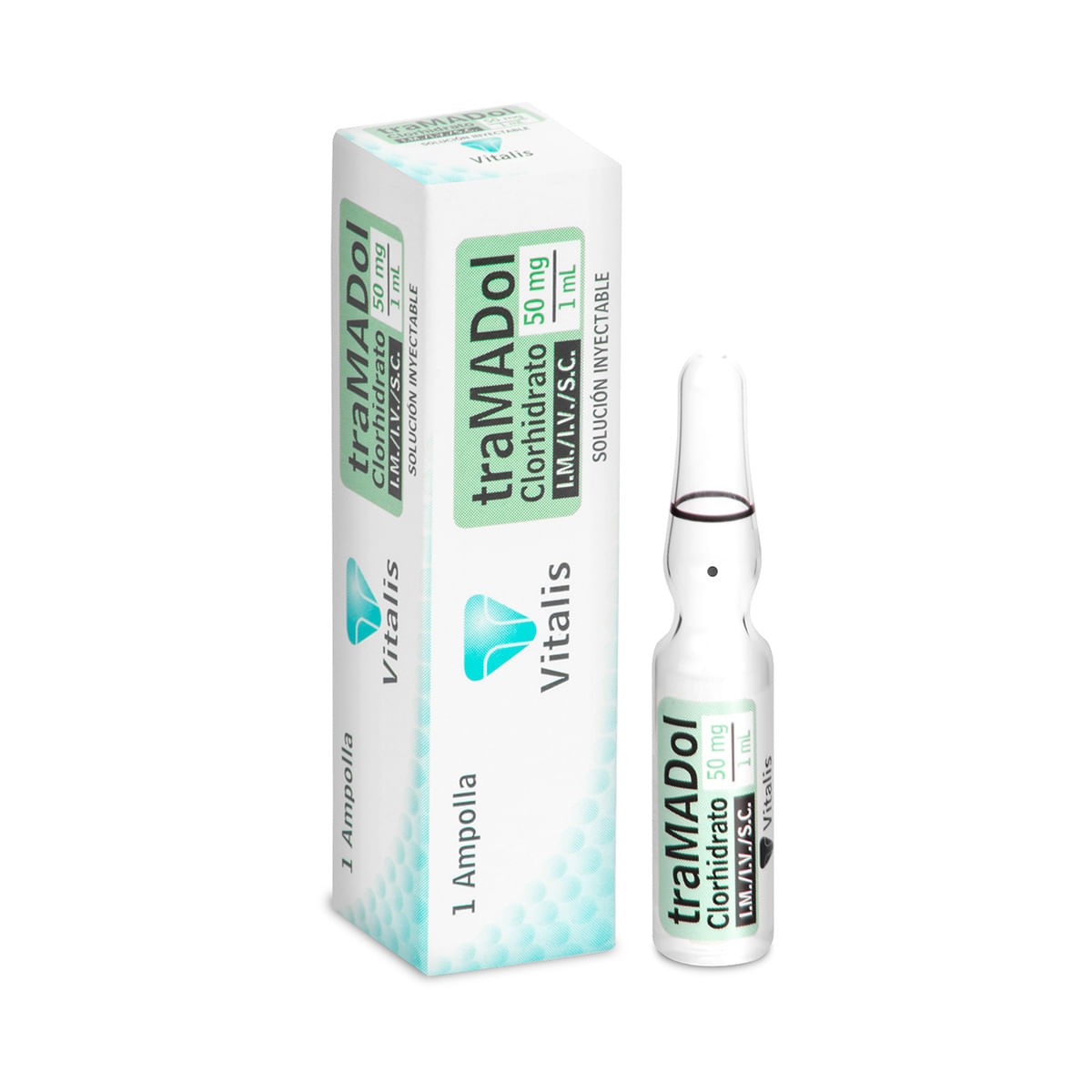 Solución Inyectable Tramadol Clorhidrato 50 Mg/1 Ml Vitalis Caja X 1 Ampolla.