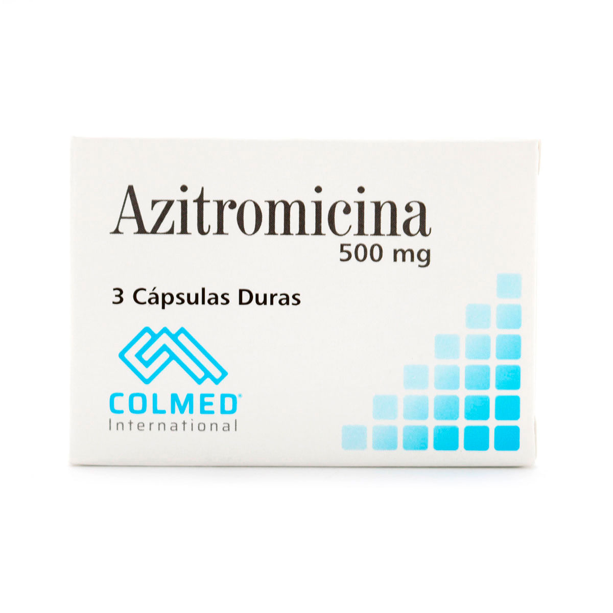 Azitromicina 500 Mg Colmed Caja X 3 Cápsulas Duras.