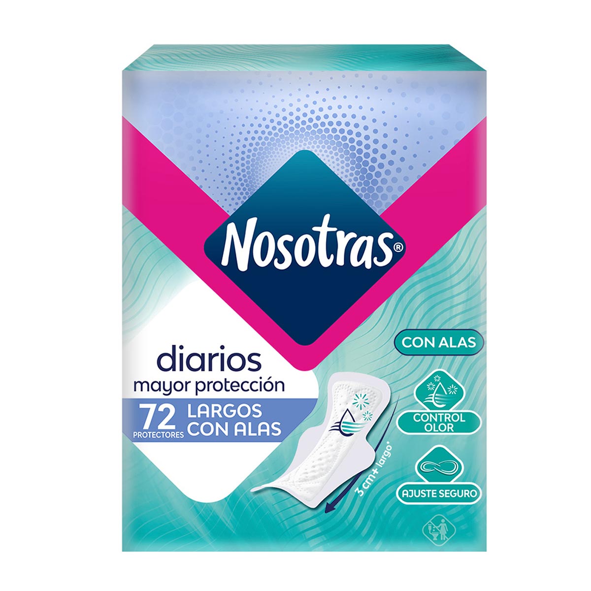 Protectores Nosotras Diarios Largos Caja X 72 Uds.