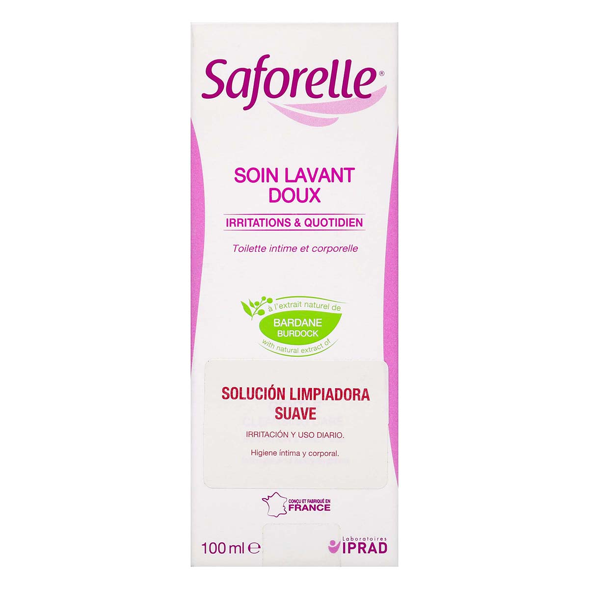 Solución Limpiadora Saforelle Iprad Suave Frasco X 100 Ml.