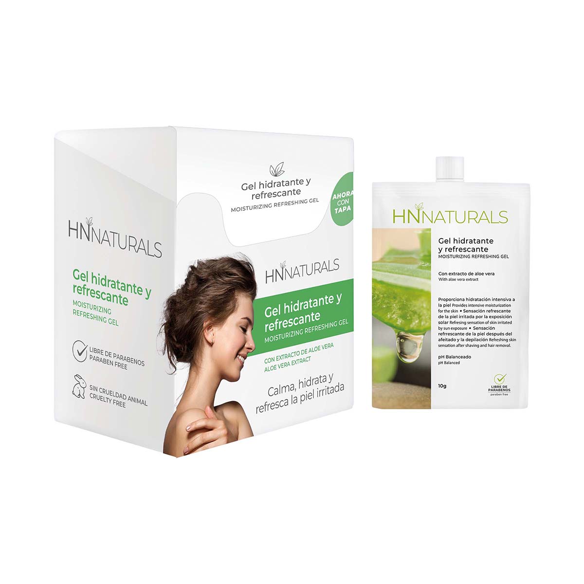 Gel Hidratante y Refrescante Haiko Natural Sobre de 10 g Caja x 12 uds