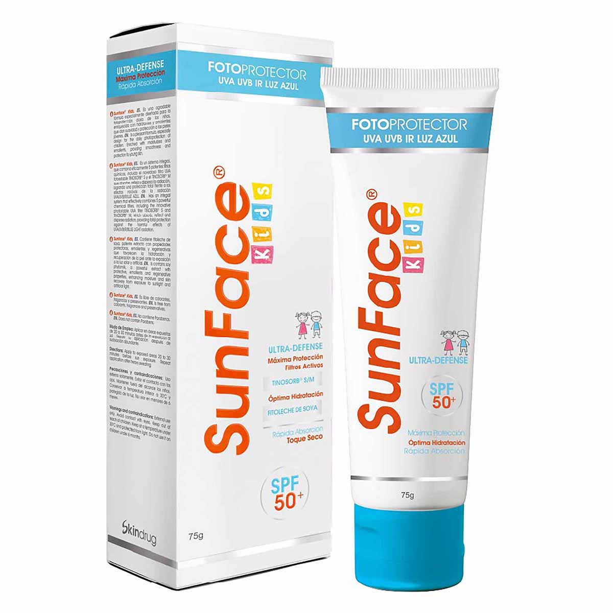 Fotoprotector SunFace Kids SPF 50+ Skindrug Frasco x 75 g